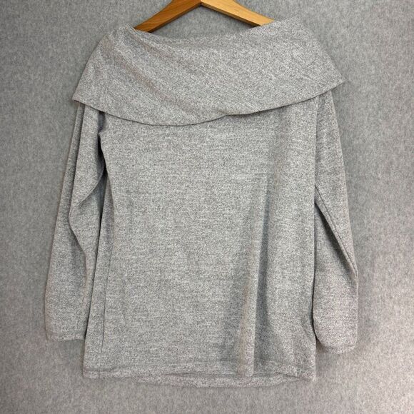 Haven Well Within Size Small Gray Sweater Cowl Neck Long Sleeve Wide Neck Womens - Picture 5 of 10